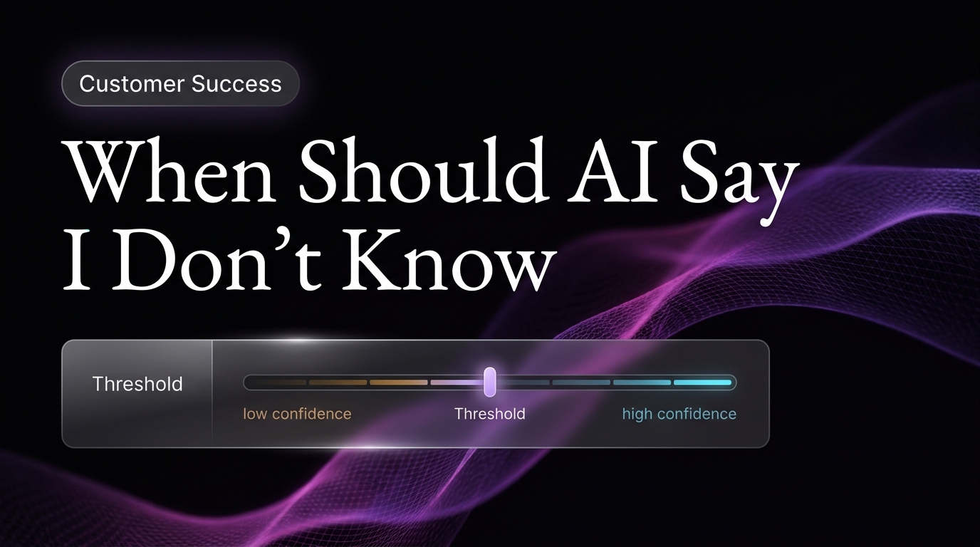 When Should AI Say 'I Don't Know'? Designing the Perfect Handoff Threshold